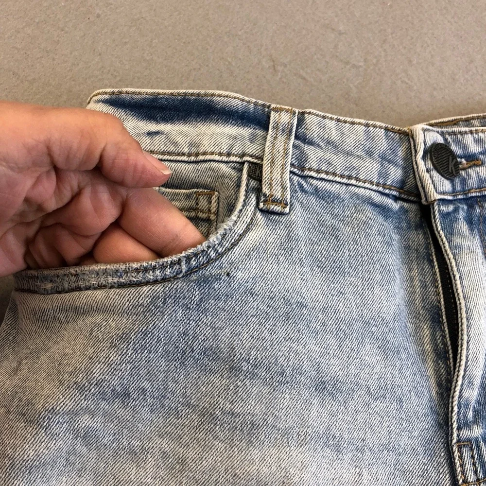 Kut From The Kloth Jane High Rise Shorts Womens 4 Blue Denim Cutoff Distressed